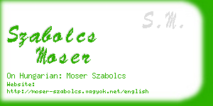 szabolcs moser business card